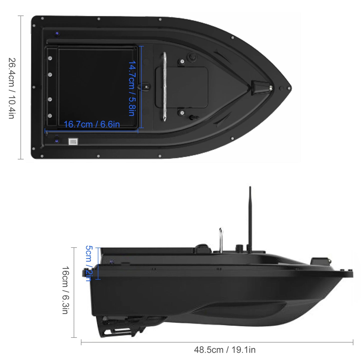 Ultimate D16 Remote Bait Boat: Long-Range Precision Fishing Made Easy!