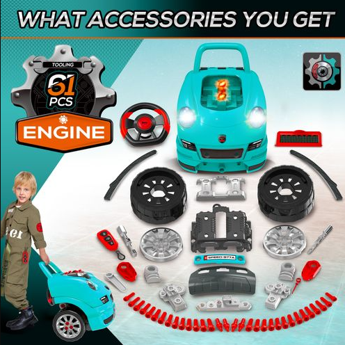 Ultimate Kids Truck Engine DIY Toy Set - Lights, Sounds & Role Play Fun!