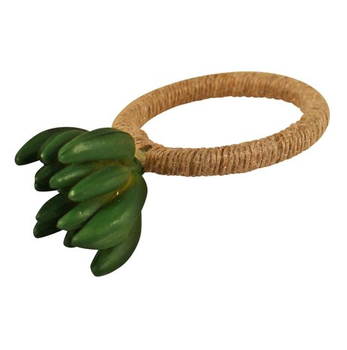 Chic Faux Succulent Napkin Rings - Set of 4 for Elegant Dining