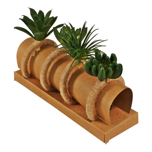 Chic Faux Succulent Napkin Rings - Set of 4 for Elegant Dining