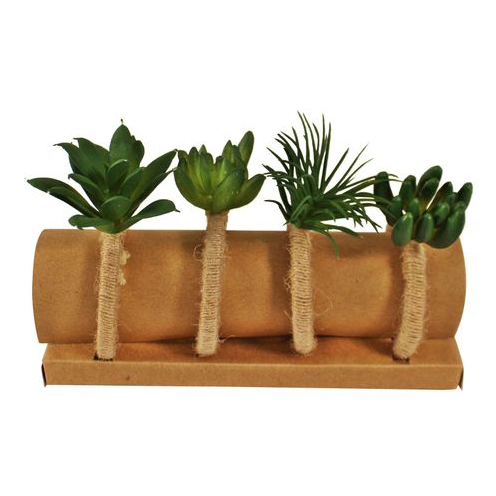 Chic Faux Succulent Napkin Rings - Set of 4 for Elegant Dining