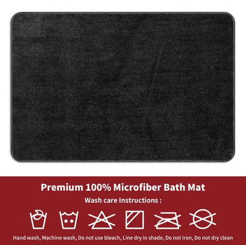 VINSANI Ultra Soft D.Grey Bath Mat - Luxurious Comfort & Fluffy Support