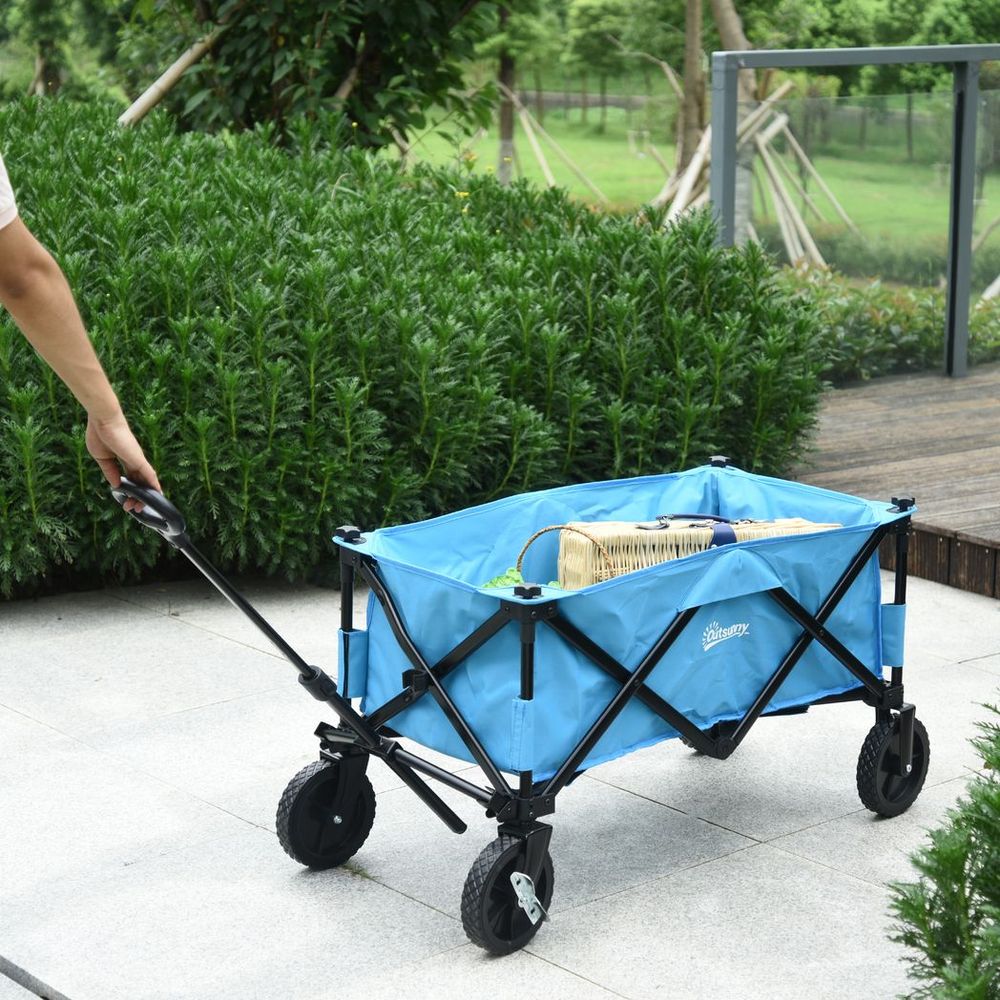 Versatile Pull Along Folding Cargo Wagon - Perfect for Beach & Garden Adventures!