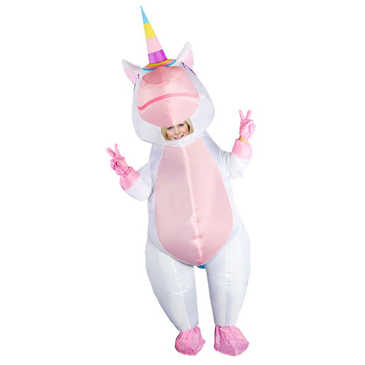 Enchanting Unicorn Inflatable Costume - Hilarious Full-Body Fun for All Ages!