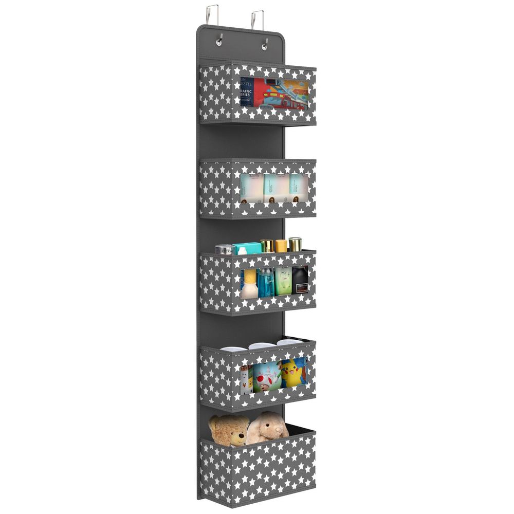 VINSANI 5-Tier Grey Hanging Organizer: Maximize Space, Minimize Clutter!