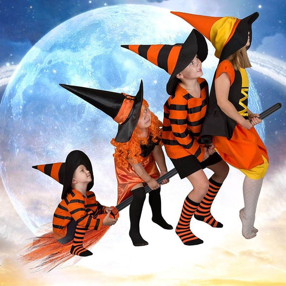 Magical Kids Halloween Witch Broomstick - Perfect for Cosplay & Parties!