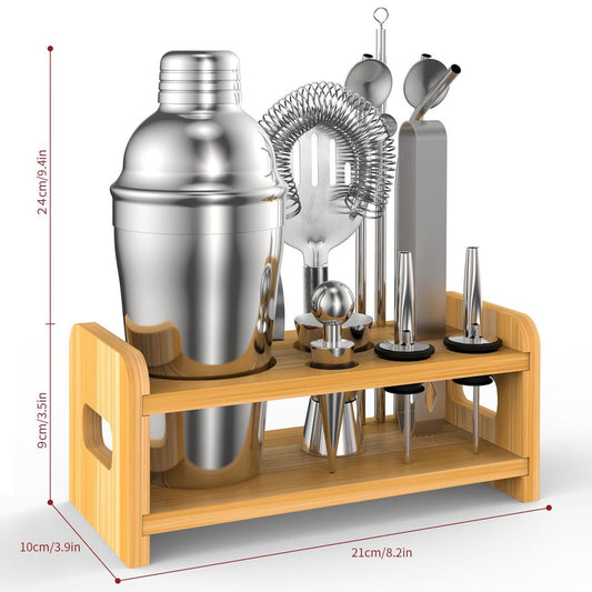 Vinsani Ultimate 15-Piece Cocktail Shaker Set for Crafting Perfect Drinks!