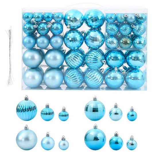 vidaXL 100-Piece Turquoise Christmas Bauble Set ? Festive Decor for All!