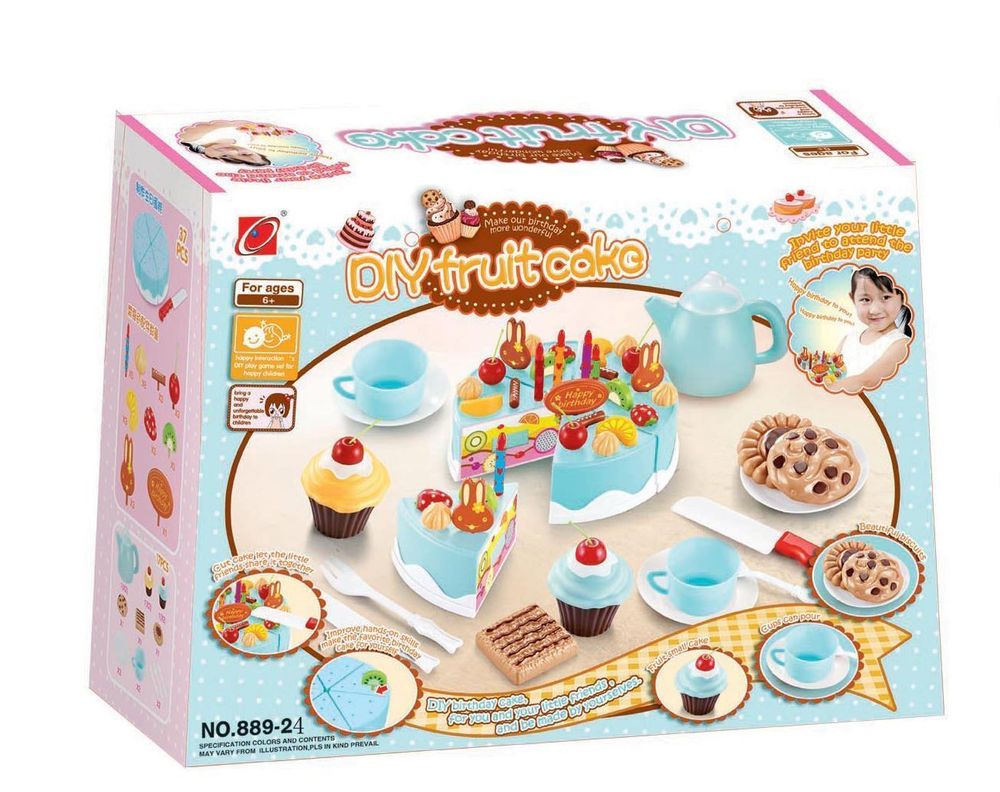 SOKA 54pc Imaginative Birthday Cake Dessert Set - Perfect for Kids' Tea Parties!