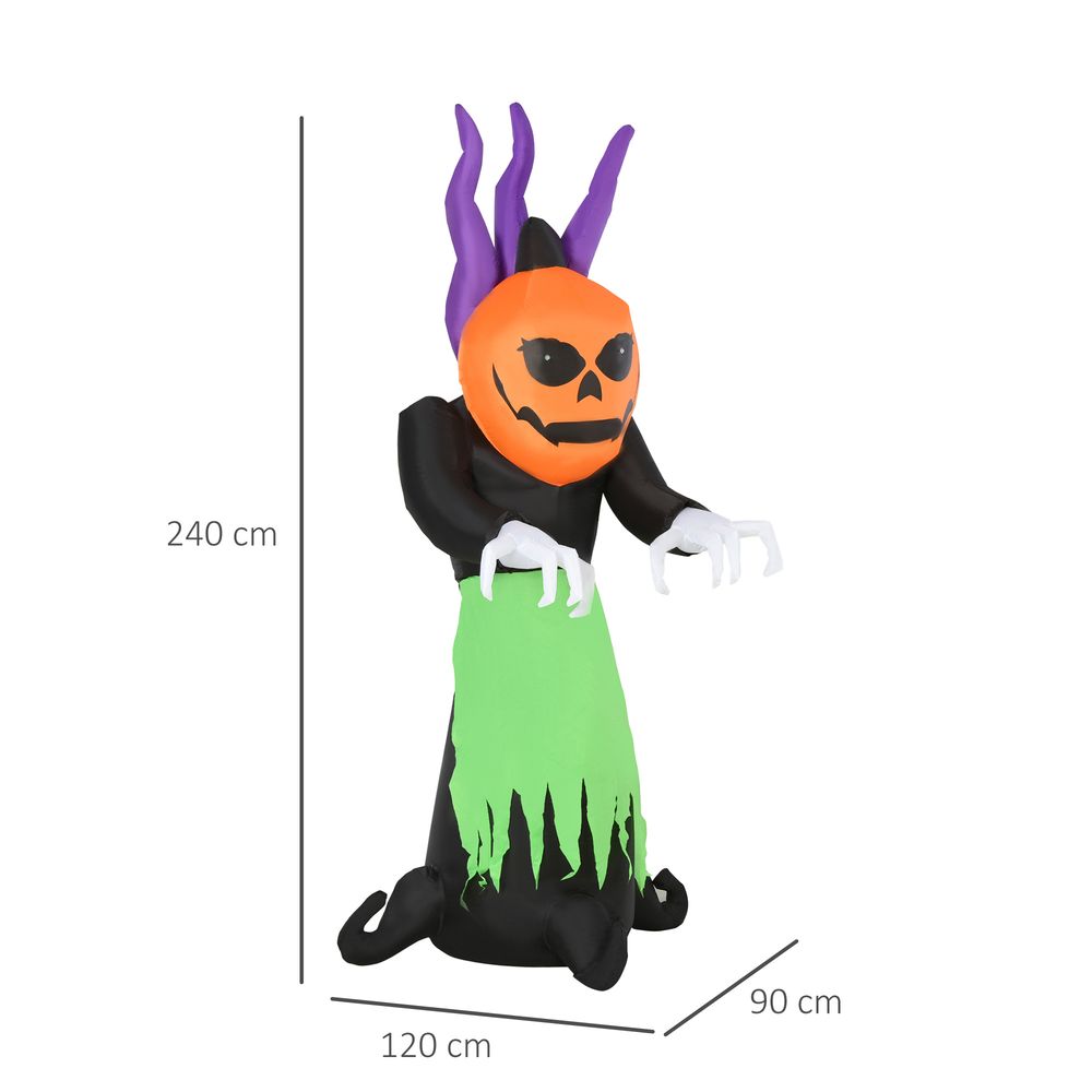 Spooky Pumpkin Ghost Inflatable - LED Halloween Party Decor for Kids & Adults!