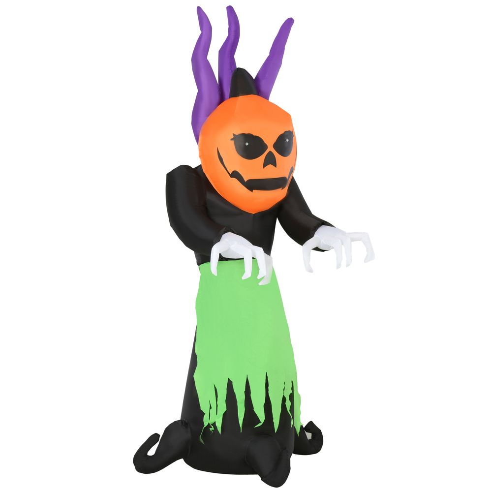 Spooky Pumpkin Ghost Inflatable - LED Halloween Party Decor for Kids & Adults!