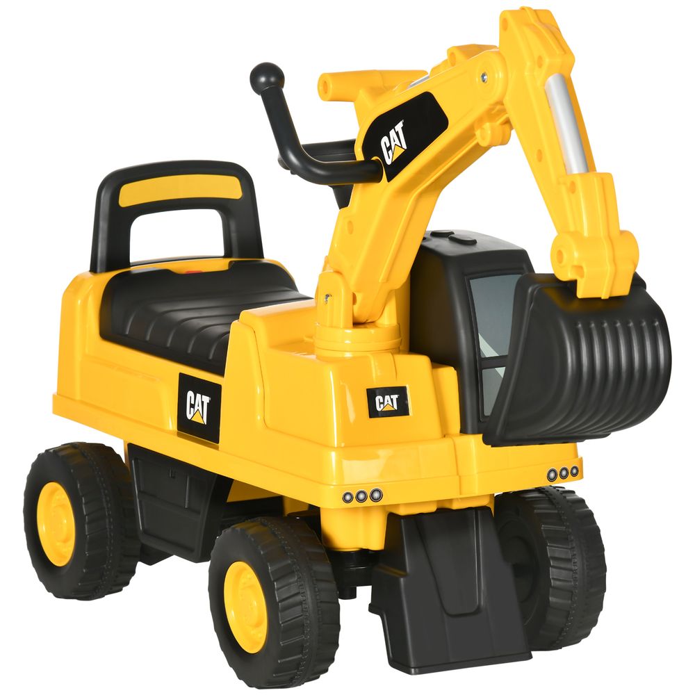 HOMCOM CAT Kids Ride-On Construction Digger with Controllable Shovel!