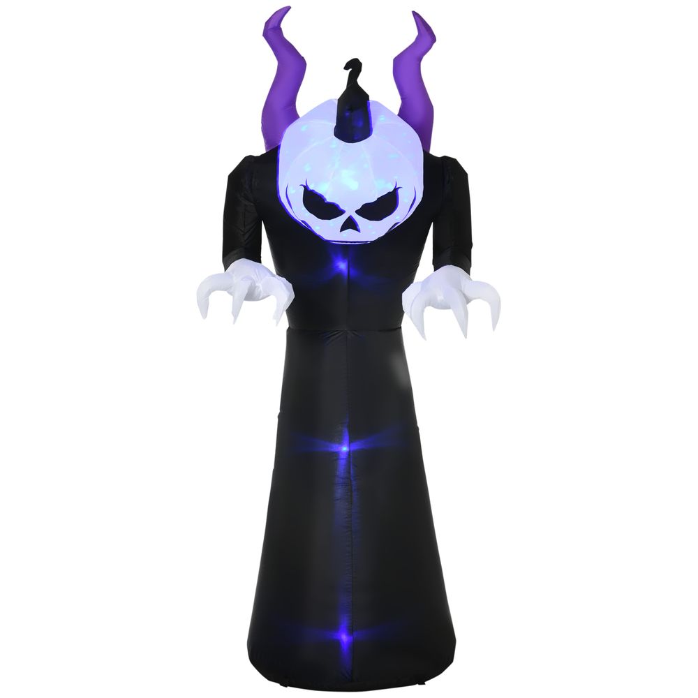 Spooky 7ft Inflatable LED Ghost with Flame Effect for Ultimate Halloween Fun!