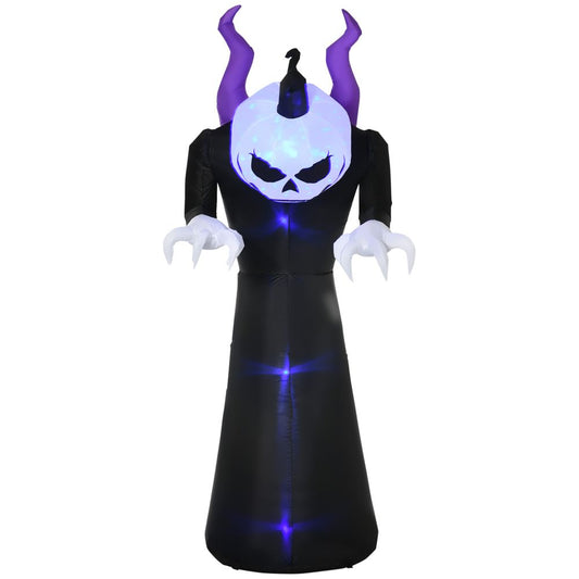 Spooky 7ft Inflatable LED Ghost with Flame Effect for Ultimate Halloween Fun!