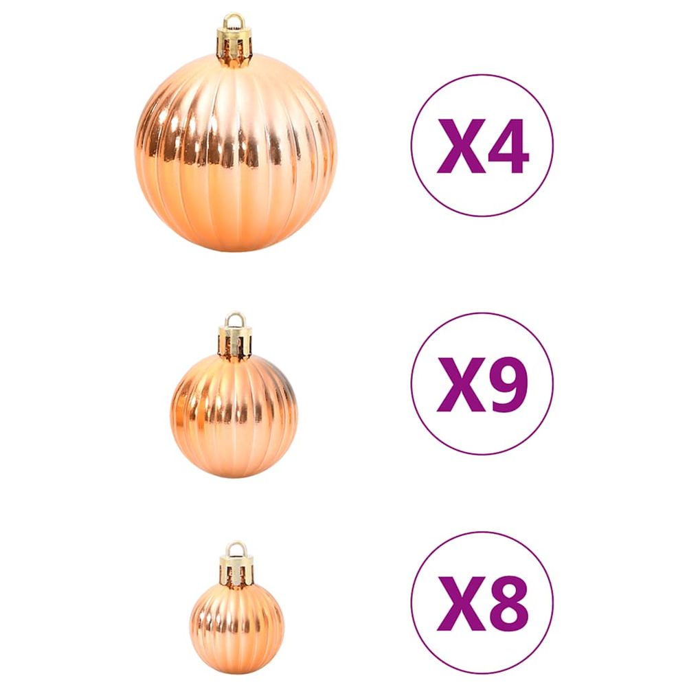 VidaXL 98-Piece Copper Christmas Baubles Set - Festive Decorations Galore!