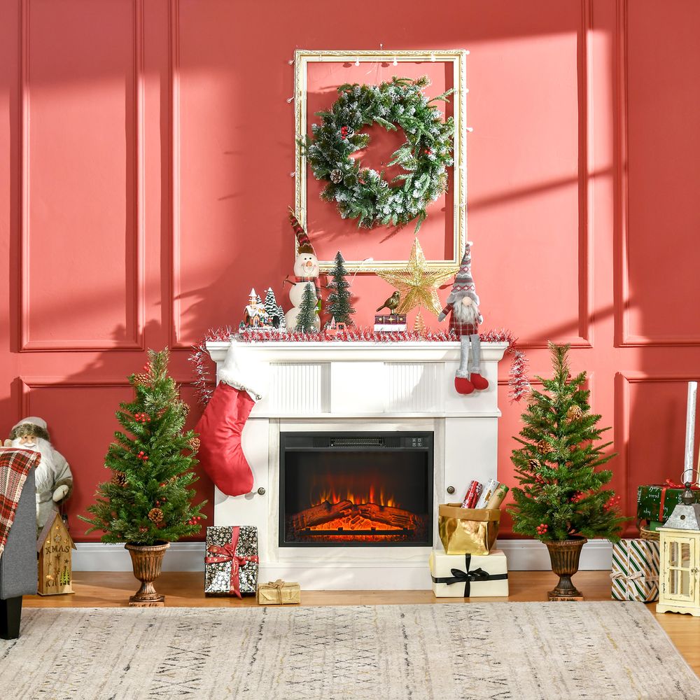 Festive Duo: 3FT HOMCOM Mini Artificial Christmas Trees for Any Space