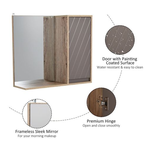 Smart Space-Saving Wall-Mounted Bathroom Cabinet & Mirror Shelf - Chic Storage!