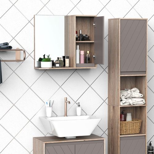 Smart Space-Saving Wall-Mounted Bathroom Cabinet & Mirror Shelf - Chic Storage!