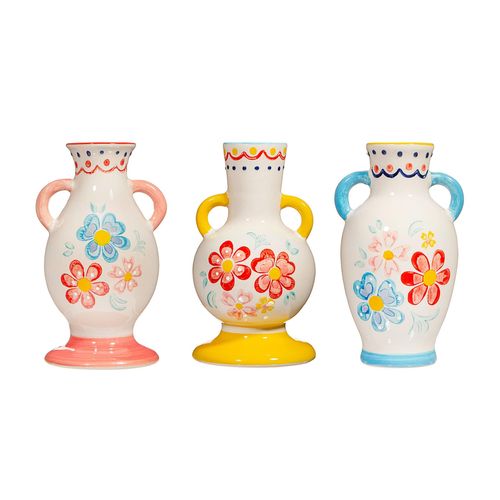 Charming Folk Floral Mini Vases Set – Perfect for Vibrant Floral Displays