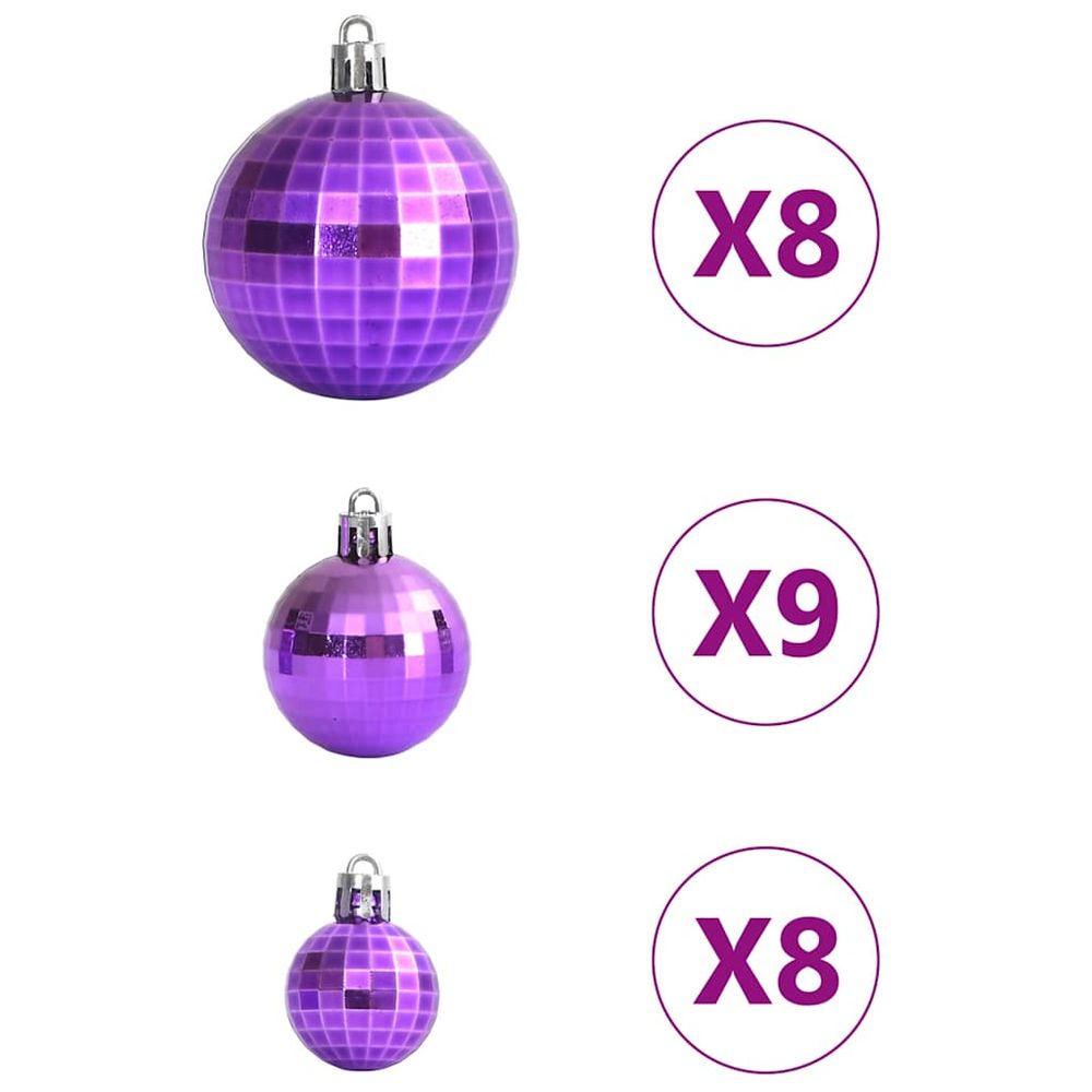 Enchanting Lila Christmas Baubles Set - 100 Elegant Decorative Ornaments!