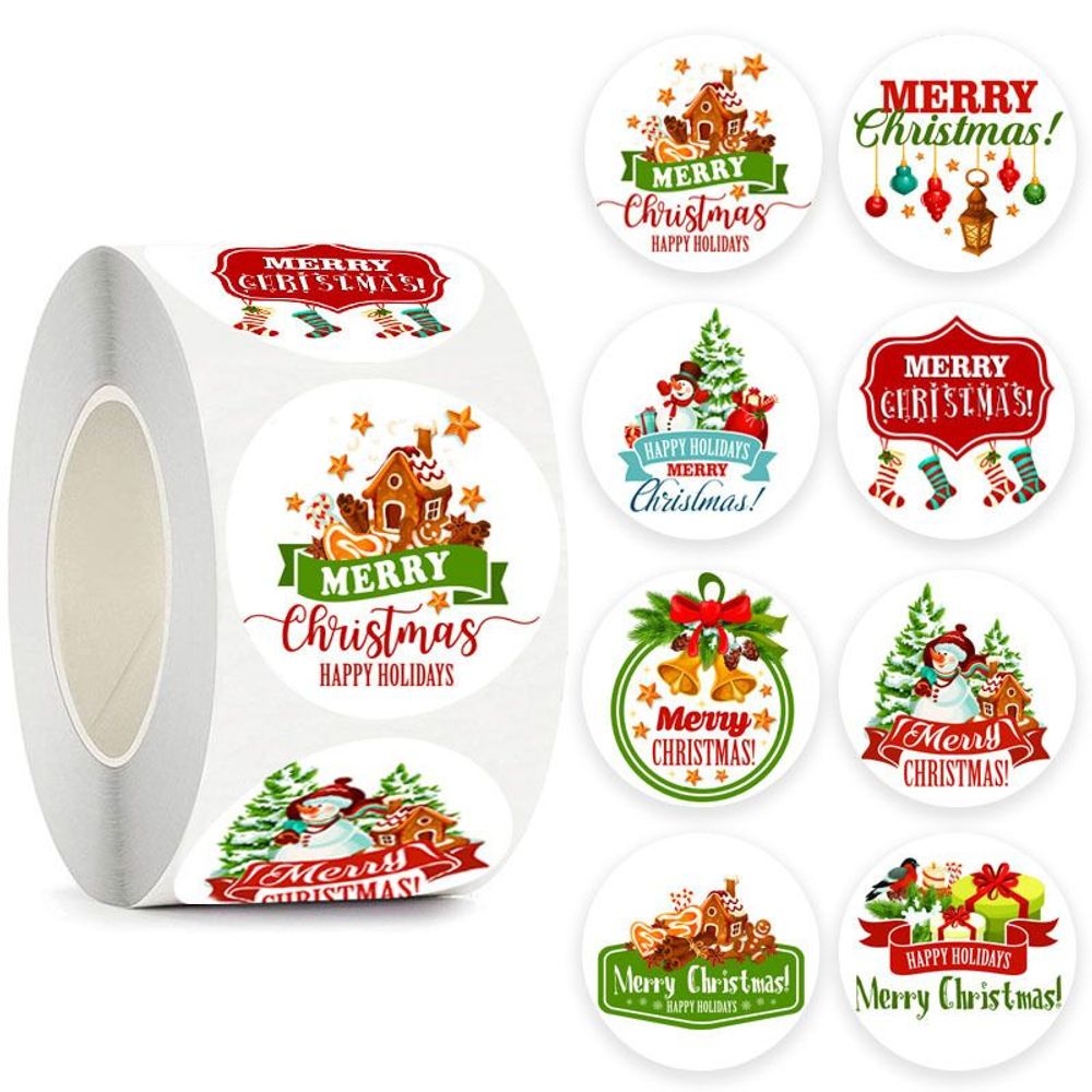 Festive Cowhide Gift Sealing Stickers - Perfect for Holiday Cheer!