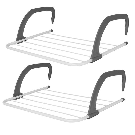 Space-Saving Over Radiator Clothes Airer - 2-Pack for Efficient Drying!