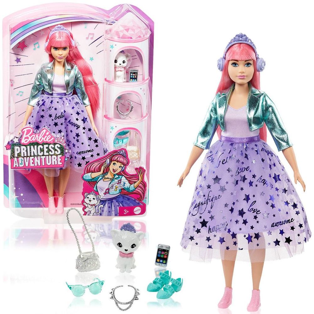 Enchanting Barbie Princess Adventure Daisy Doll with Kitten Companion