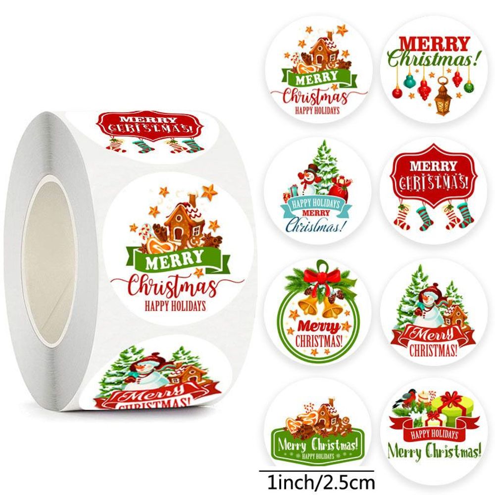 Festive Cowhide Gift Sealing Stickers - Perfect for Holiday Cheer!