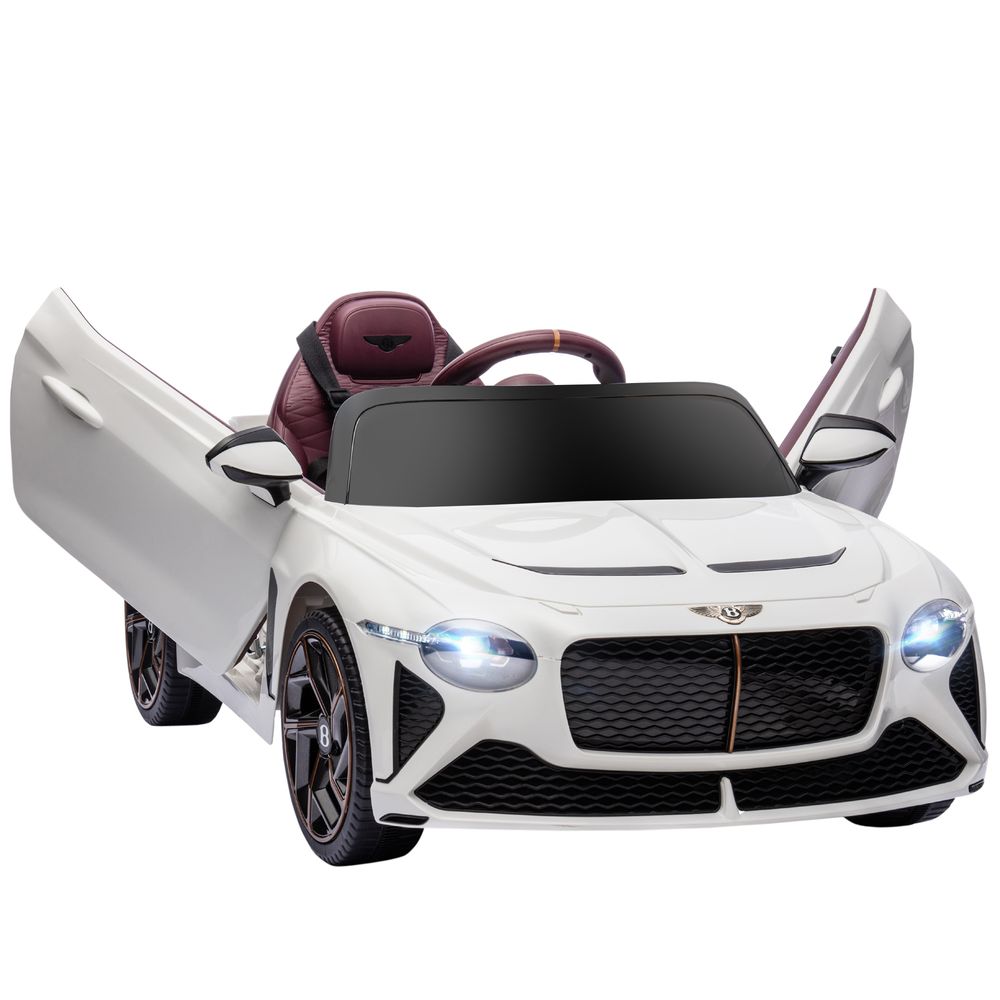 White Bentley Bacalar 12V Kids Electric Car - Fun, Safe & Portable!