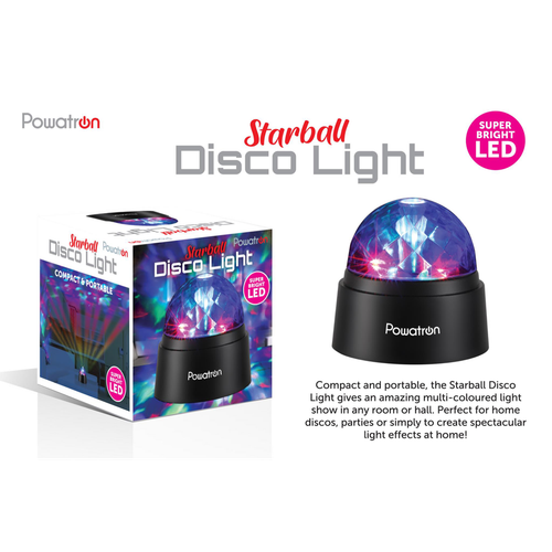 Powertron Starball Disco Light | Portable Multi-Colored Party Elegance