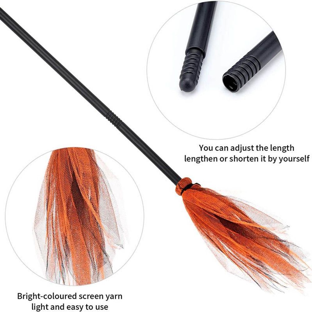 Magical Kids Halloween Witch Broomstick - Perfect for Cosplay & Parties!