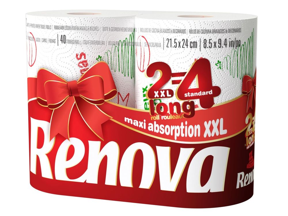 Festive Luxury: Renova 9 Rolls Christmas Toilet & 2 Kitchen Rolls Set