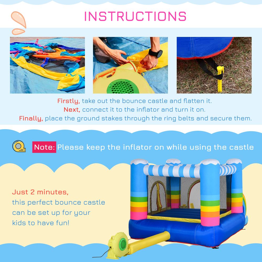 Deluxe Kids Bouncy Castle with Pool - Fun Trampoline Combo for Ages 3-8!