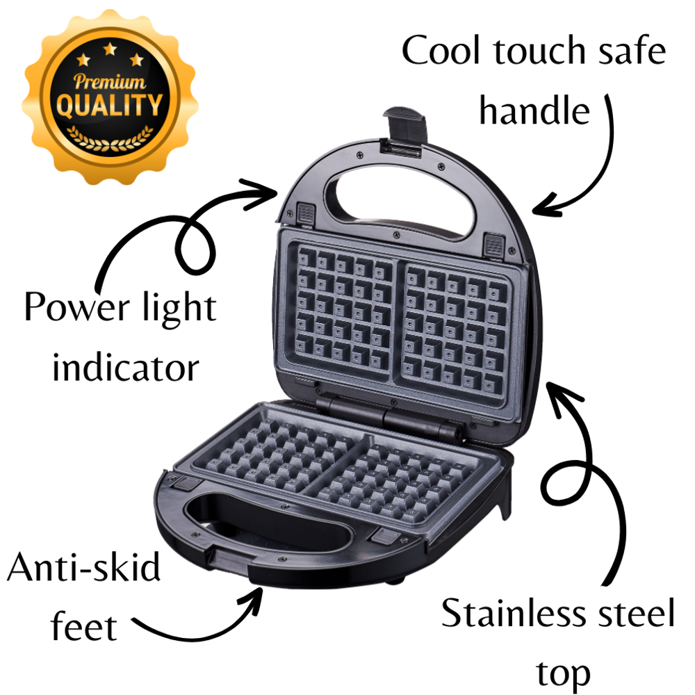 Domestic King 3-in-1 Snack Maker: Perfect Toasties, Grilled Cheese & More!