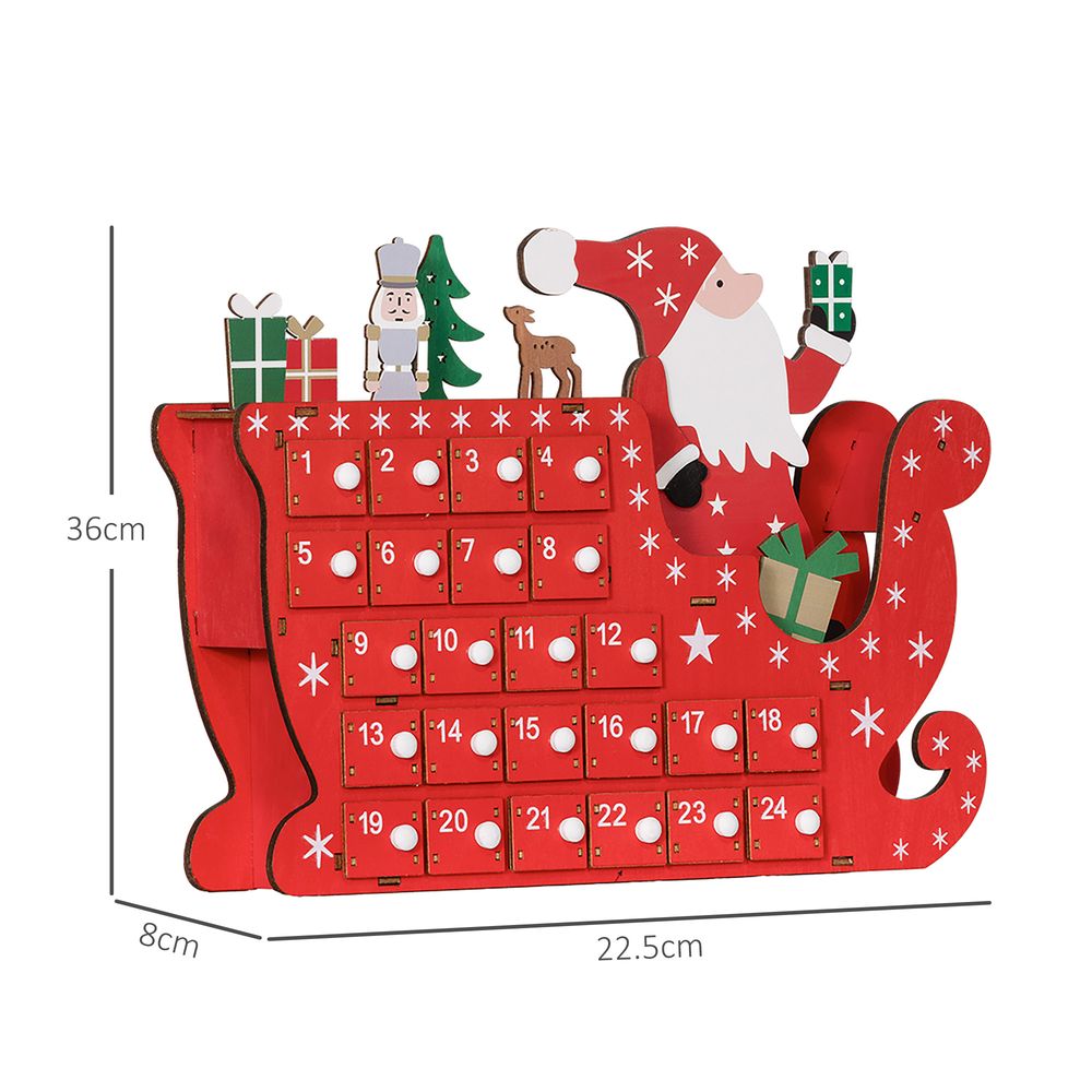 HOMCOM 24-Drawer Christmas Countdown Advent Calendar - Festive Joy Awaits!