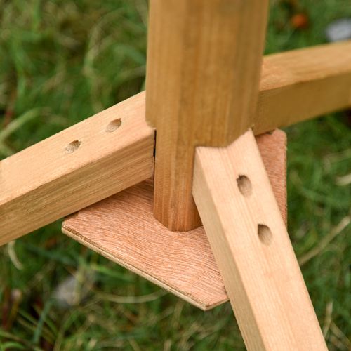 Classic Wooden Bird Feeder Stand - Weather Resistant Garden Essential