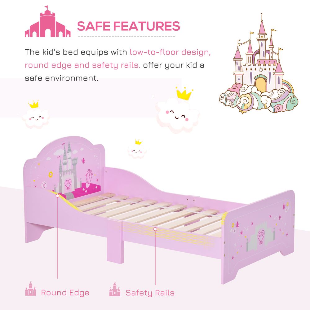 Enchanting Pink Princess Castle Bed for Kids 3-6 yrs - Safe & Sturdy Design