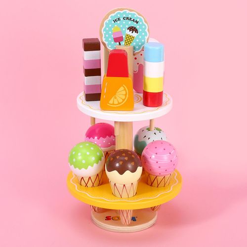 SOKA Ice Cream Stand Play Set - 10-Piece Delightful Treats for Kids!