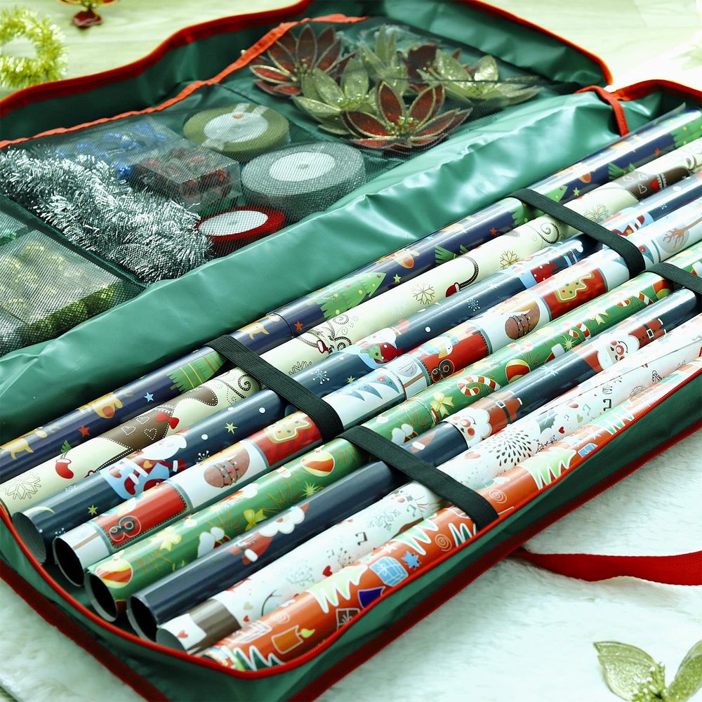 Ultimate Christmas Gift Wrap Storage Bag - Waterproof & Dustproof Organizer