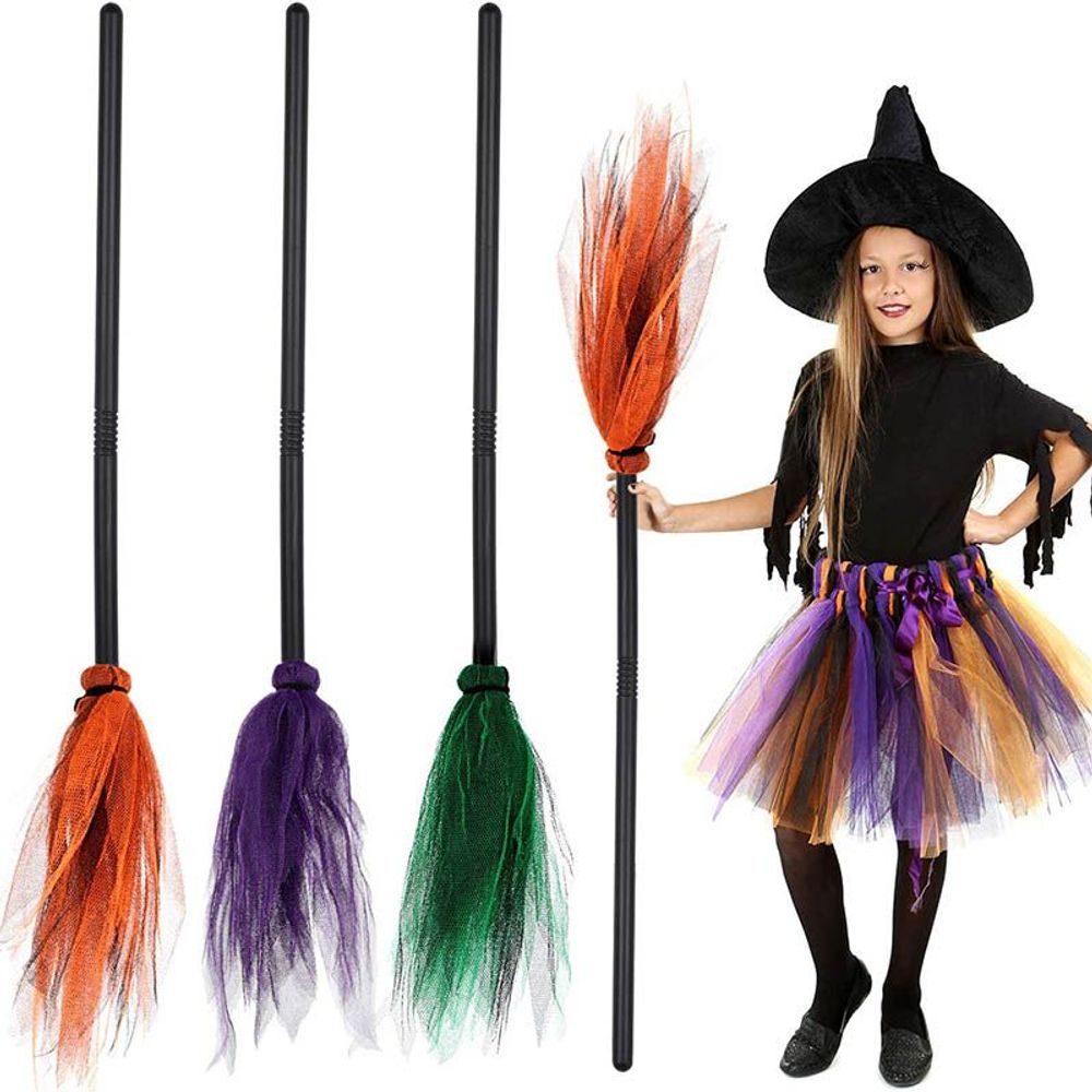 Magical Kids Halloween Witch Broomstick - Perfect for Cosplay & Parties!