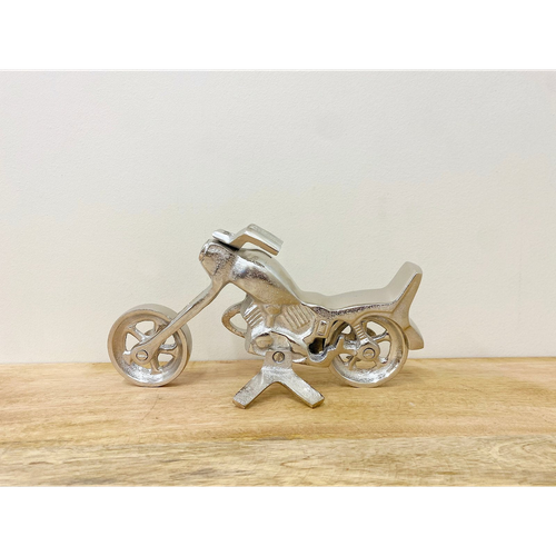 Silver Aluminium Motorcycle Ornament