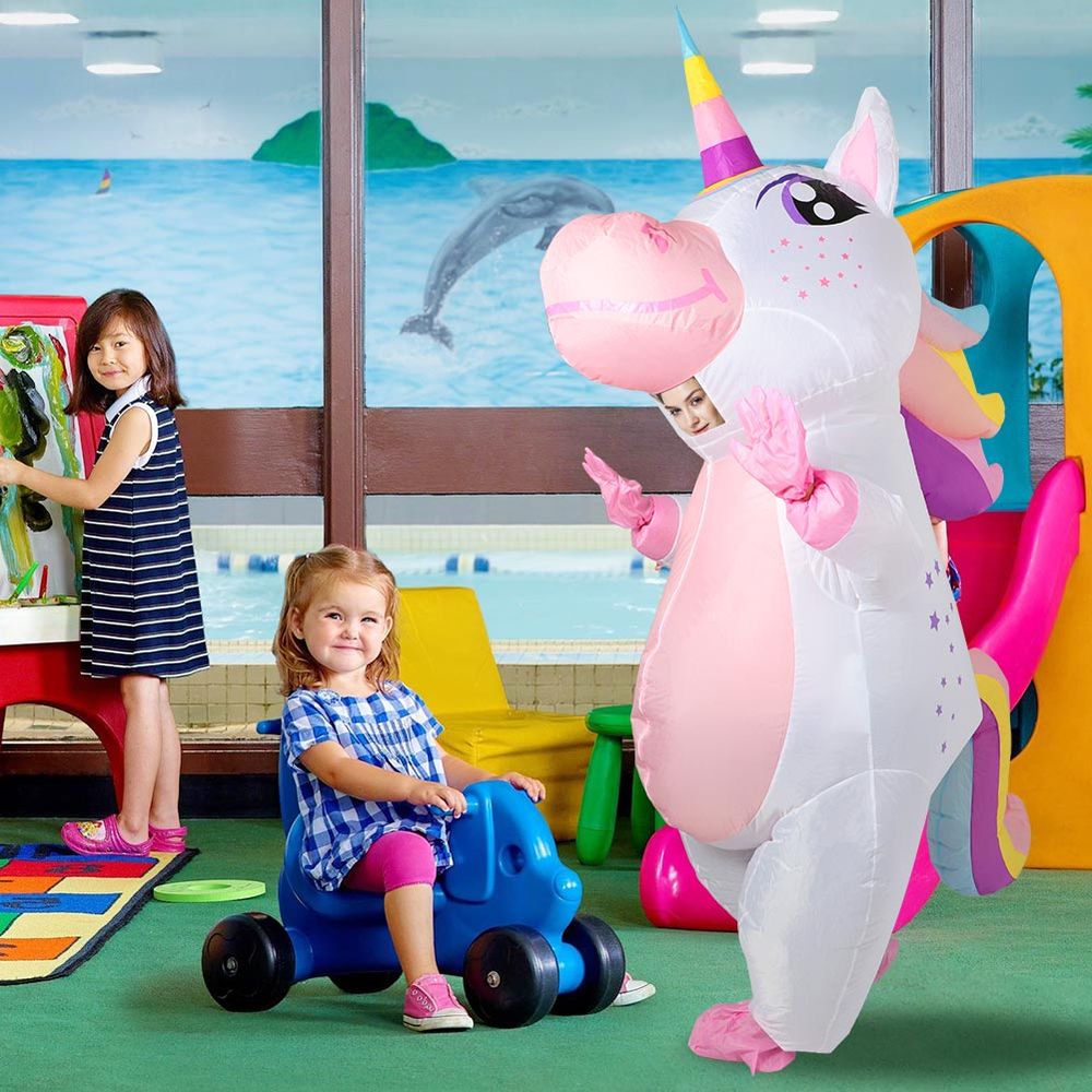 Enchanting Unicorn Inflatable Costume - Hilarious Full-Body Fun for All Ages!