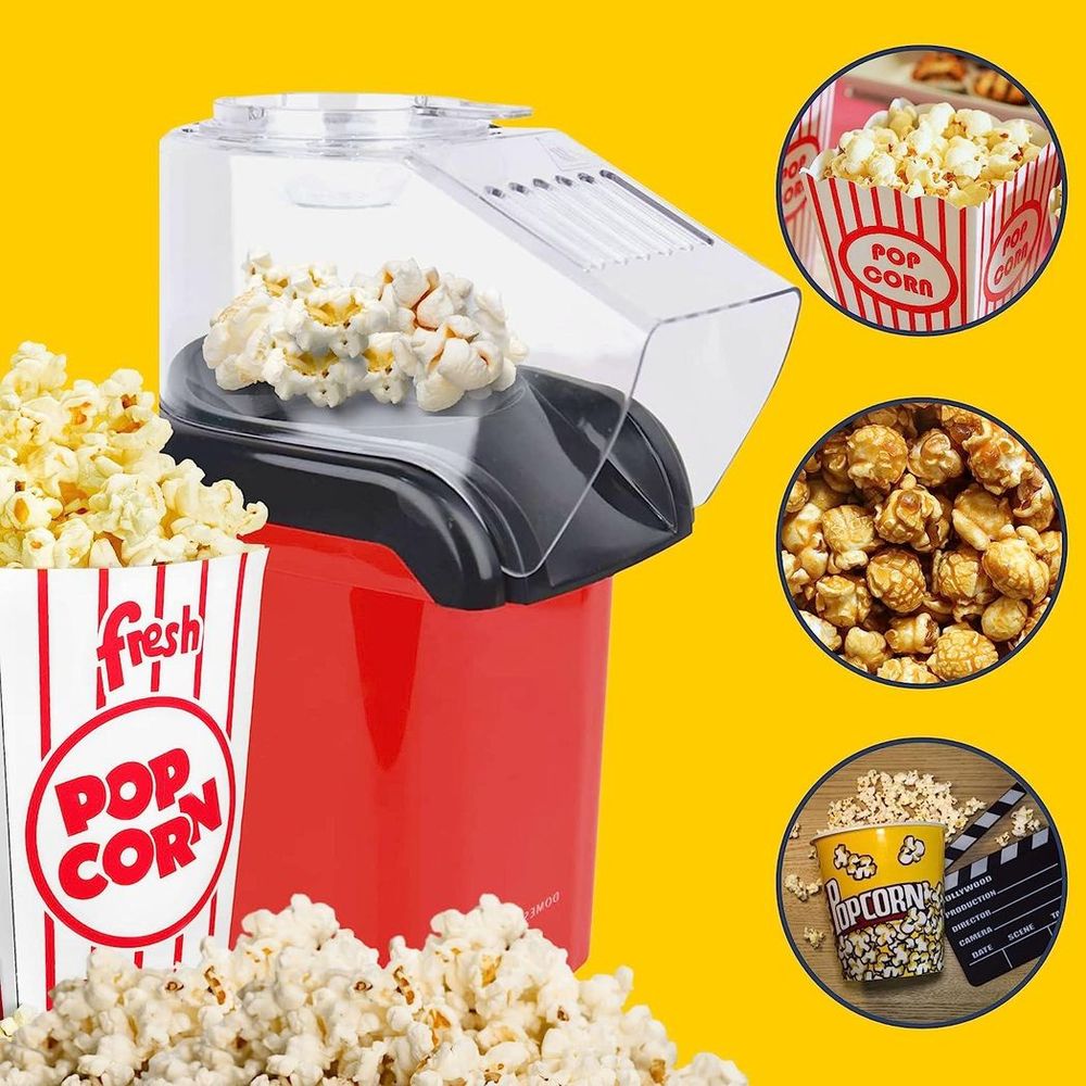 Domestic King 1200W Healthy Home Popcorn Maker - Quick & Easy Snacks!