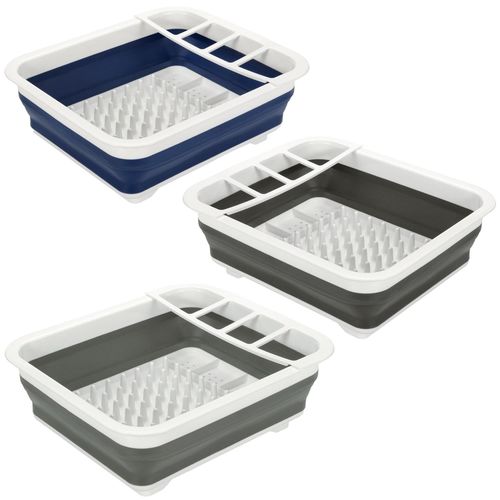 Vinsani Space-Saving Collapsible Dish Drainer & Cutlery Holder - Perfect for Every Kitchen