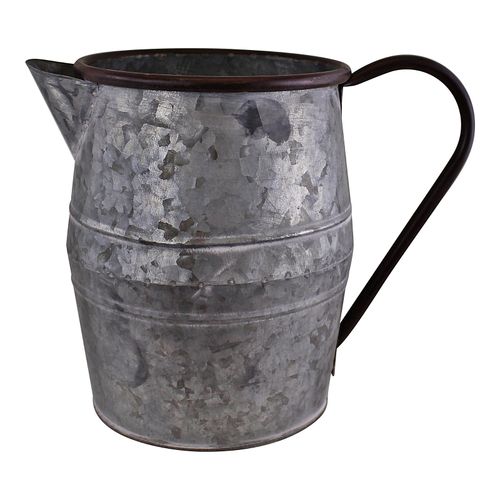 Charming Vintage Metal Jug Planter - Perfect for Herbs & Flowers!