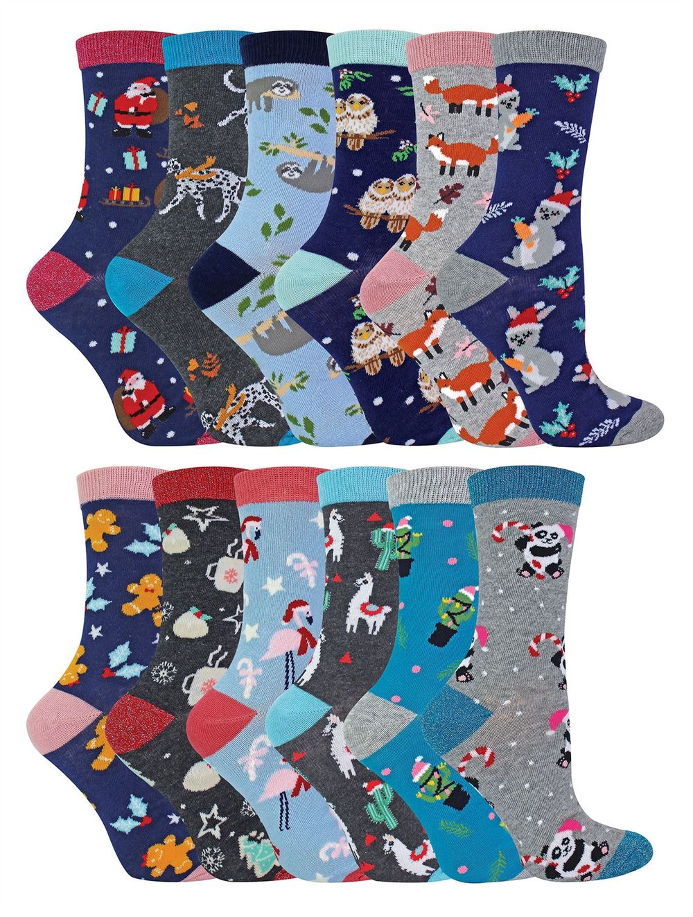 Wild Feet 12 Days Advent Calendar: Festive Sock Gift Set for Ladies