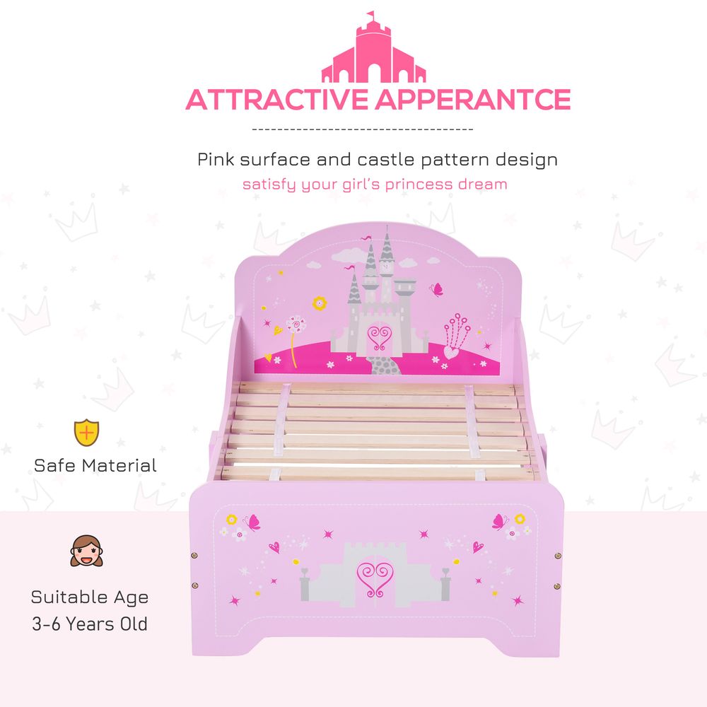 Enchanting Pink Princess Castle Bed for Kids 3-6 yrs - Safe & Sturdy Design