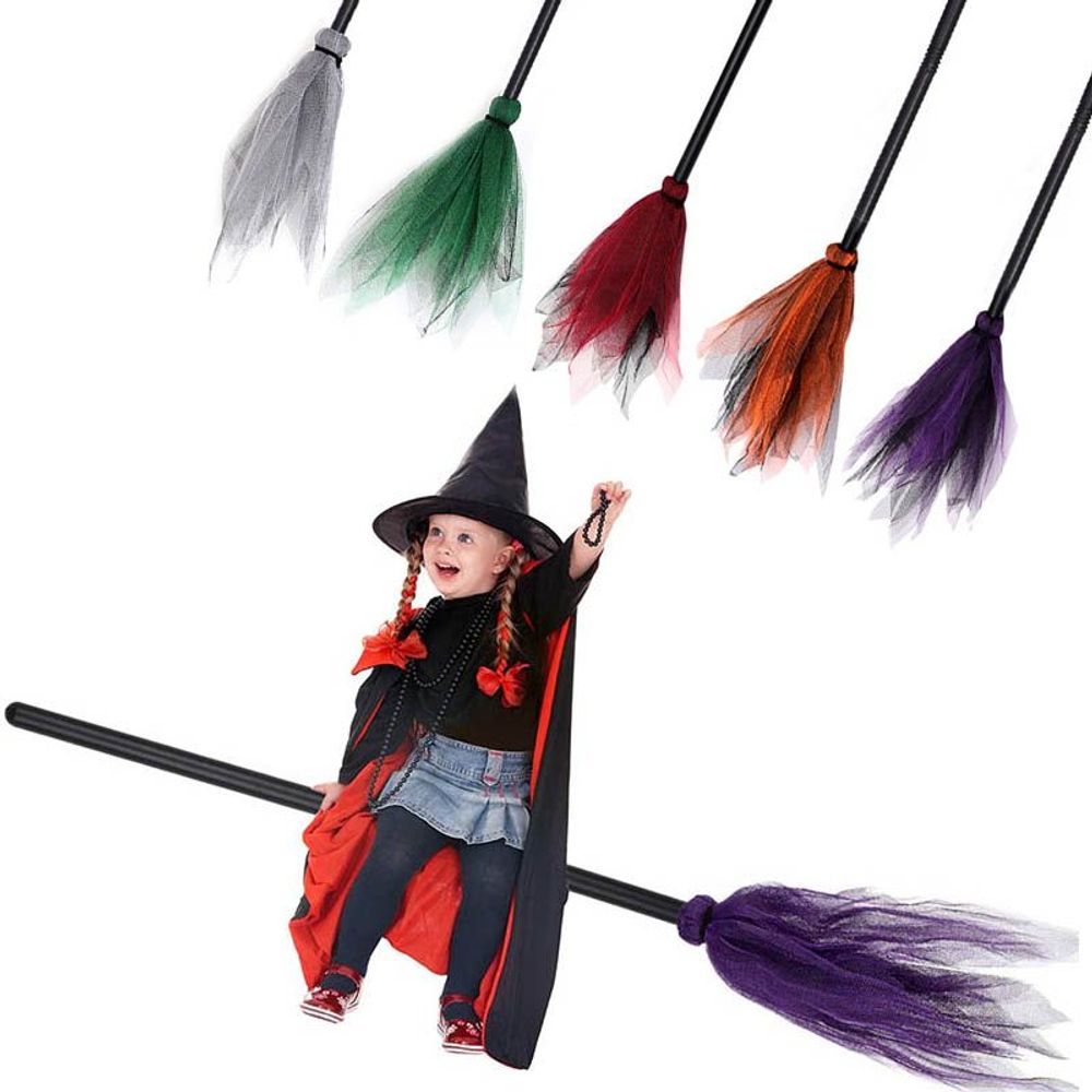 Magical Kids Halloween Witch Broomstick - Perfect for Cosplay & Parties!