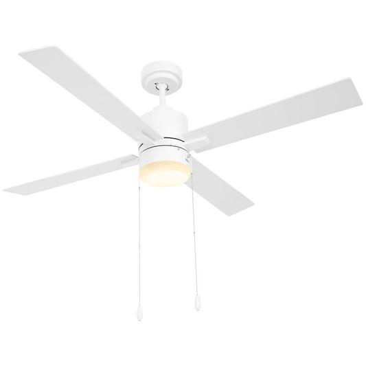 HOMCOM Reversible Ceiling Fan with LED Light - Elegant Energy Saver!