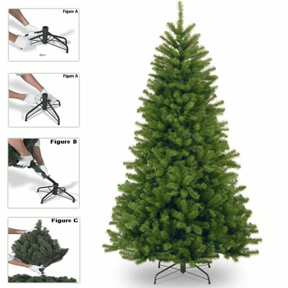 Realistic 7FT Green Artificial Colorado Christmas Tree - Easy Assembly!